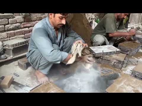 Skilled labourer in Pakistan making a fascinating machine for crafting Perfect Potato Chips.