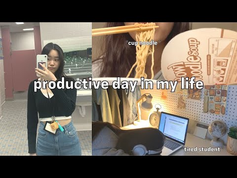 productive study vlog 📔 | a day in my life, late night studying, mukbang🍜