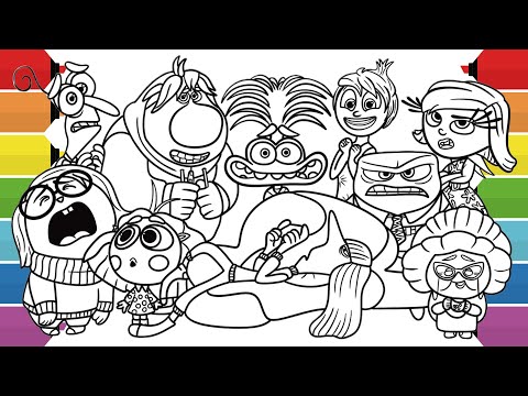 Inside Out 2 Coloring Pages | Envy Anxiety Joy Anger Disgust Fear Ennui Embarrassment | NCS Music