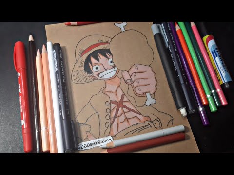 🔴 Drawing Luffy Finishing ( Selamat Malam ) 🤗