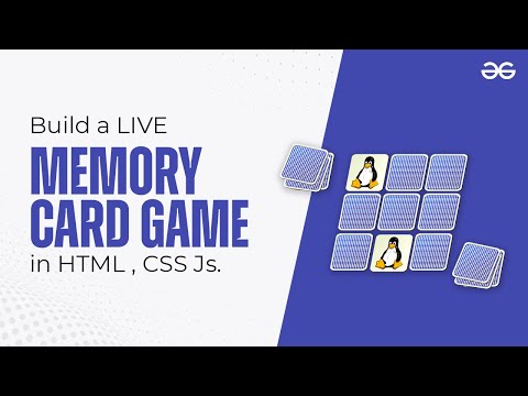 Build a Memory Card Game Live!  Beginners Projects Complete Guide