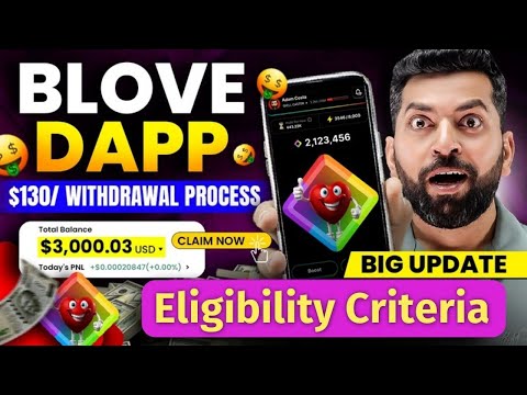 Blove Dapp Airdrop Task Detail | Blove Dapp Airdrop Withdrawal Kaise Kare | Blove se kaise kamaye