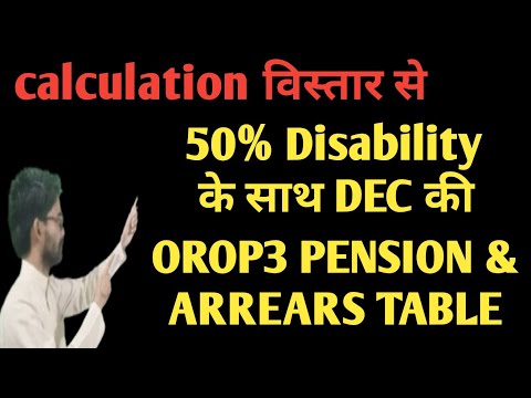 December Orop3 50% disability  Pension and Arrears Table with Family Pension  #orop3latestnewstoday