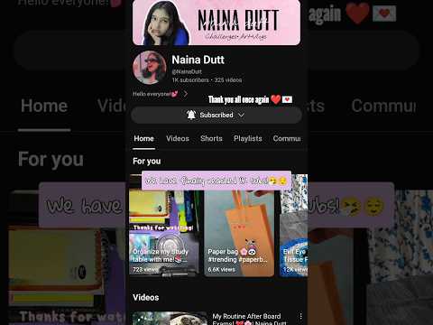 it wasn't possible without you all 💗💌 #1ksubscribers #nainadutt #trending #subscribenow #thankyou