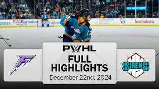 PWHL Highlights | Minnesota Frost vs. New York Sirens - December 22, 2024