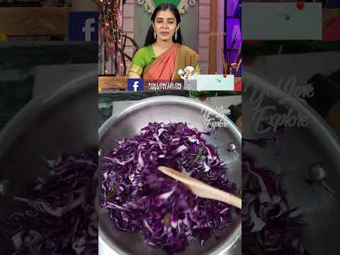 Red Cabbage Recipe | Healthy & Colorful South Indian Stir-Fry | Easy Side Dish | purple cabbage