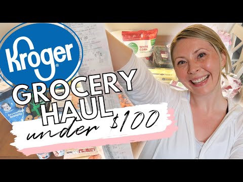 KROGER GROCERY HAUL UNDER $100 with prices! (...and weekly meal plan🛒📋)