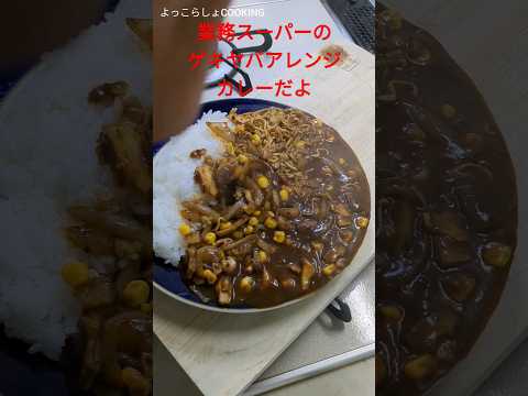 業務スーパーの最強アレンジカレーが出来た！男飯！カロリー最高！ #ショート動画