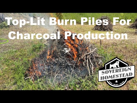 Top-Lit Burn Piles For Charcoal Production