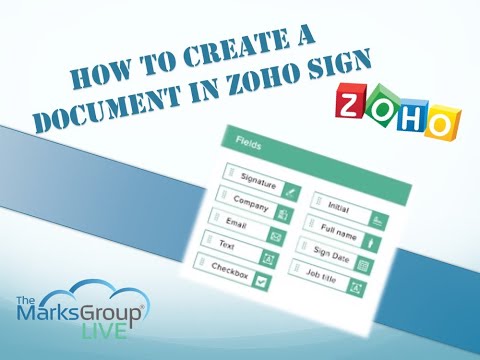 How To Create A Document in Zoho Sign