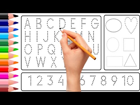 Fun And Educational Dotted Tracing ABCD, SHAPES,123 For Kids | Number Writing And Preschool learning