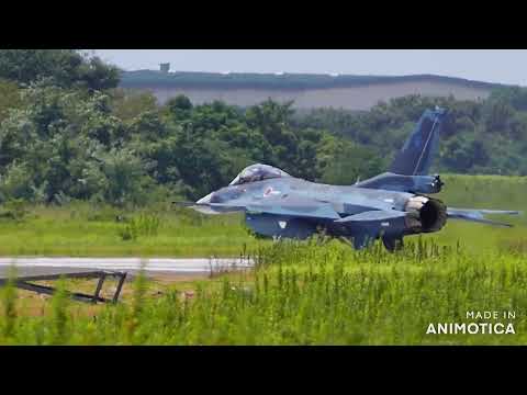 岐阜基地　８月度　夏空でのハイレート離陸から機動飛行訓練　F２洋上　2024.08.23