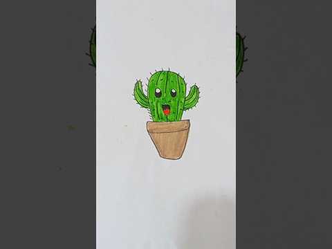 How to draw Doodle cactus 🌵 #doodle #easydrawing #howtodraw