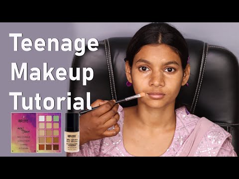 Teenager's Makeup Tutorial/ Simple Makeup For Teenagers/ Purple Smokey Eyemakeup