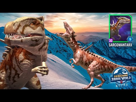 SARCOMANTARX Unique Level 30- FIRST LOOK! Jurassic World Alive beta