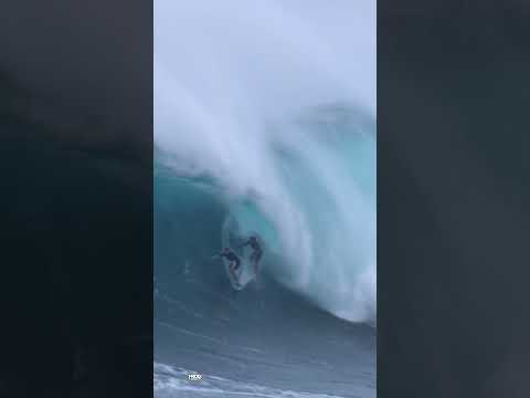 JAWS FIRST EVER DOUBLE BARREL RIDE - KAI LENNY & NATHAN FLORENCE #Shorts