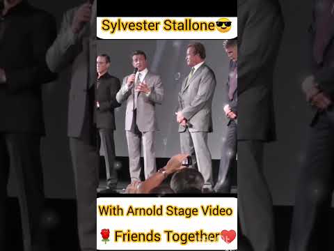 Sylvester Stallone & Arnold on Stage #clip #viralvideo #youtubeshorts #love#friends #fyp❤️