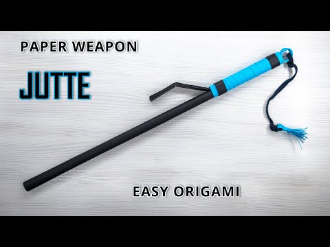 Easy DIY Samurai Style Weapon - Papercraft Jutte Baton how to