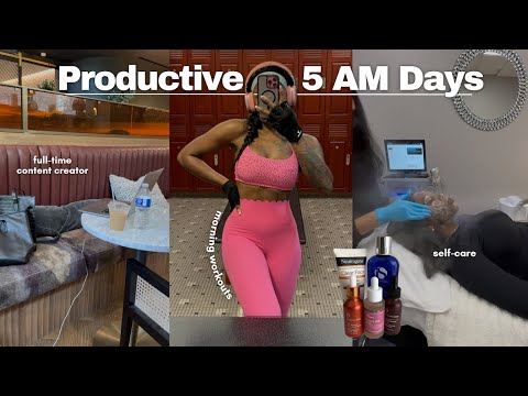 PRODUCTIVE *5AM* DAYS IN MY LIFE: morning workouts, work meetings, monthly facials