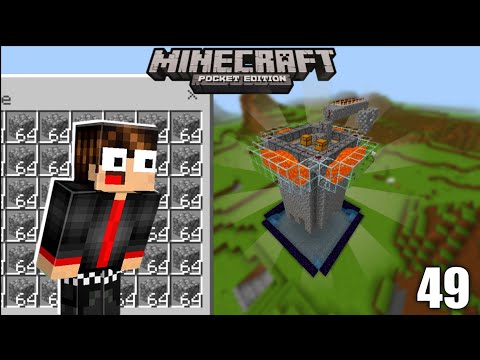 Fiz uma MEGA FARM de PEDRA 100% Automática! - Minecraft Survival 1.19 #49 (Minecraft Bedrock)