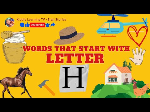 Letter H: Words That Start With H, Letter Sounds| English Vocabulary Lessons| Kiddie Learning TV