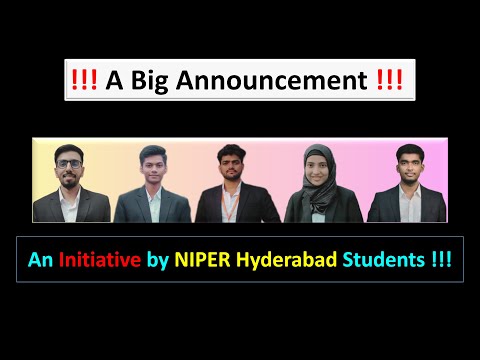 AN ANNOUNCEMENT FROM YOUR NIPERIAN DOSTS OF NIPER HYDERABAD I FOUNDATION BATCH 2025