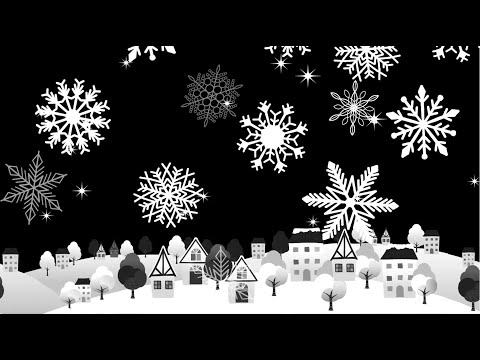 Winter Wonderland | Baby Sensory Black White High Contrast | Christmas Music | Fun doodle art video