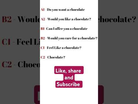 Do you want a chocolate? #english #learnenglish #speakenglish #shortsvideo