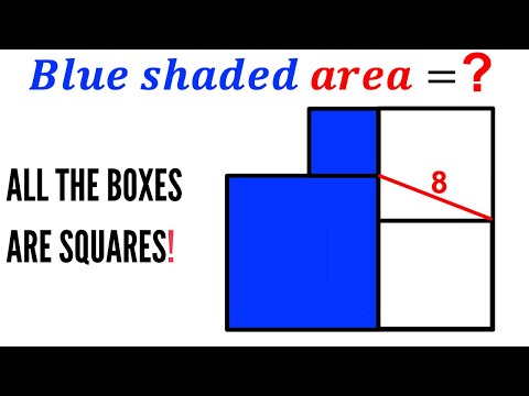 Can you find area of the Blue shaded region? | (Think outside the Box) | #math #maths | #geometry