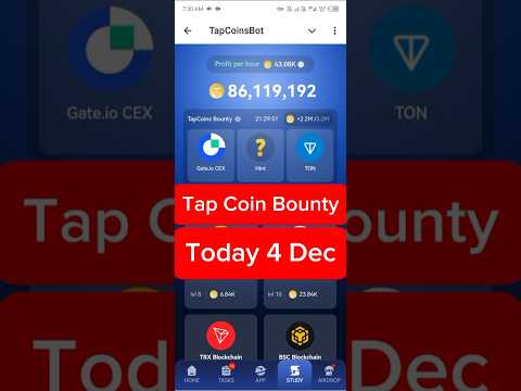 Tap Coin Bounty Today 4 Dec Tap coin Today Combo