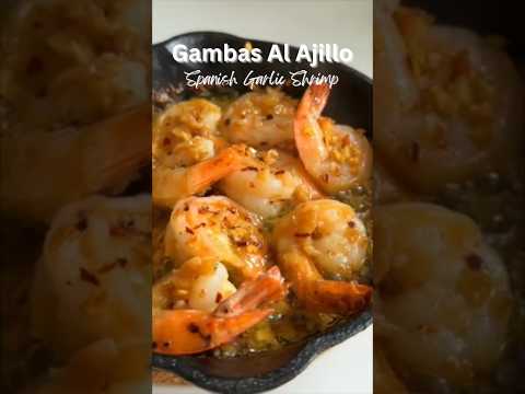 Gambas Al Ajillo (Spanish Garlic Shrimp) #shorts #easyrecipe #tapas #recipeshorts #gambasalajillo