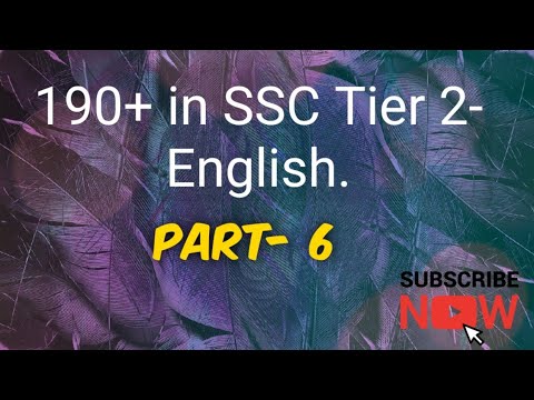 Part-6 | Adjectives | 190+ in English tier 2 SSC cgl.