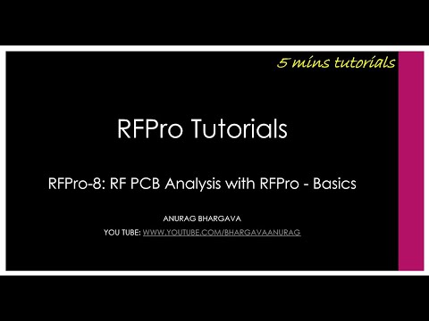 RFPro-8: RF PCB Analysis with RFPro-Basics