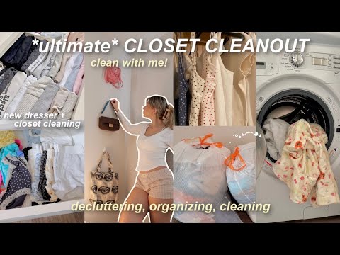 CLOSET MAKEOVER⭐️ decluttering, new dresser, organizing (& motivating! )