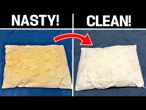 The Best Way to Clean Pillows (AMAZING RESULTS)!!