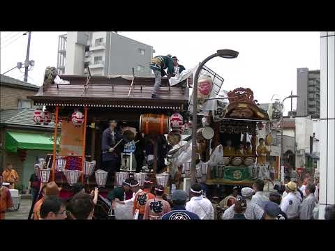 熊谷うちわ祭　２０１９年　大正堂前の叩き合い