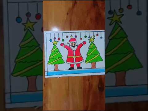 Santa Claus drawing easy//Christmas tree drawing.#drawing#youtube#ytshorts#christmas#viralshort#art.