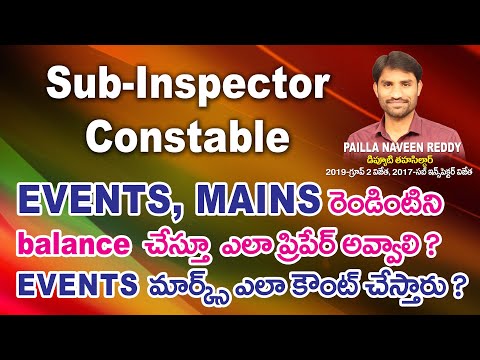 SI, Constable అభ్యర్థులు తప్పక చూడండి l Events పేరుతో Mains ను Neglect చేయవద్దు l Events schedule