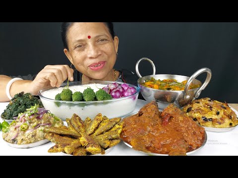 FISH FRY , PANTA BHAT , SHRIMP EATING SHOW FOOD MUKBANG ASMR