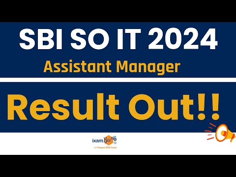 SBI SO IT 2024 Result Out!! | How to Check SBI SO Assistant Manager Result 2024