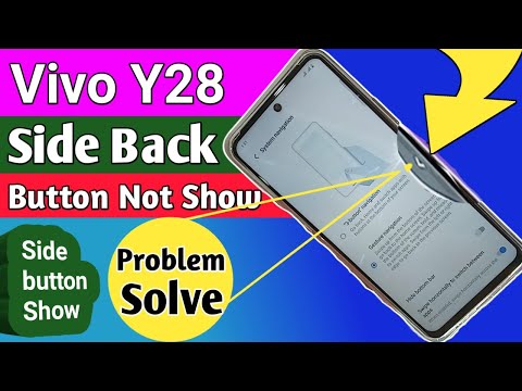 vivo y28 Side back button not show // Back button settings