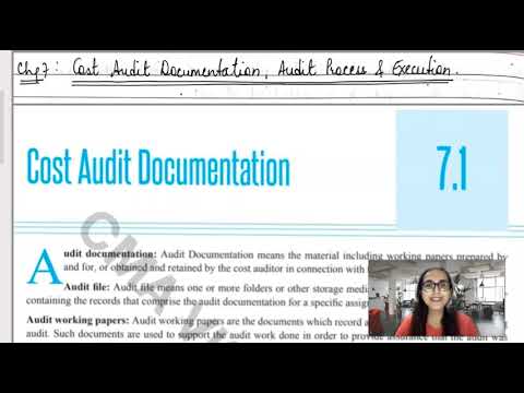 COST AUDIT DOCUMENTATION | AUDIT WORKING PAPERS  | CMA FINAL | #cma #cmafinal #cmacourse