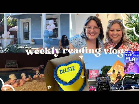 blush romance bookstore grand opening, exploring Dallas and mae birthday trip | weekly reading vlog