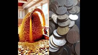 #The goddess of wealth and good fortune leaves you a god gift of gold coins# money #godma #godhood