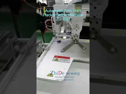 Our automatic polo shirt placket setter machine ZD-B23 is running in the customer factory.  #sewing