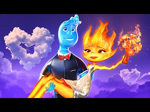 Ember and Wade from ELEMENTAL Get Married? EMBER has a child! Awesome Parenting Hacks: Fire vs Water