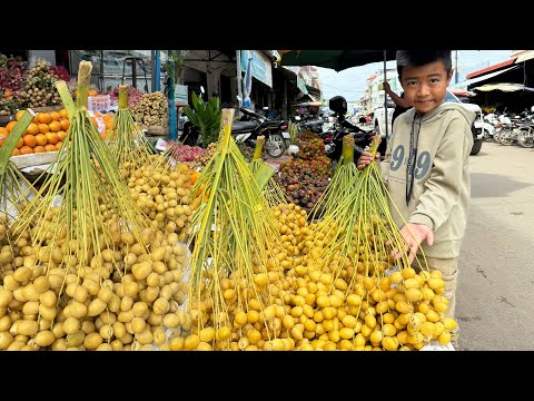 '' Date fruit is delcious '' I go to market and buy some ingredient for my recipe - Chef Seyhak