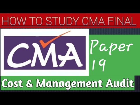 How to study CMA final cost audit paper 19