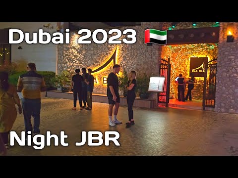 Dubai 🇦🇪 Night JBR Walking Tour (Jumeirah Residence Residence) 4K HDR