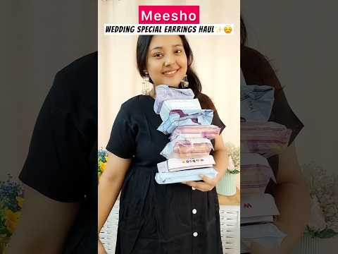 Meesho wedding & party earrings #shorts #youtubeshorts